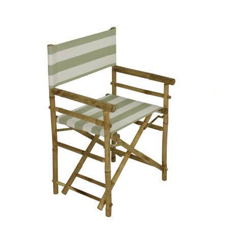 Bamboo Director Chair - Black Canvas - Set of 2 Chairs T3233