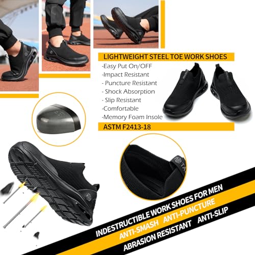 Steel Toe Slip-On Work Shoes L81083