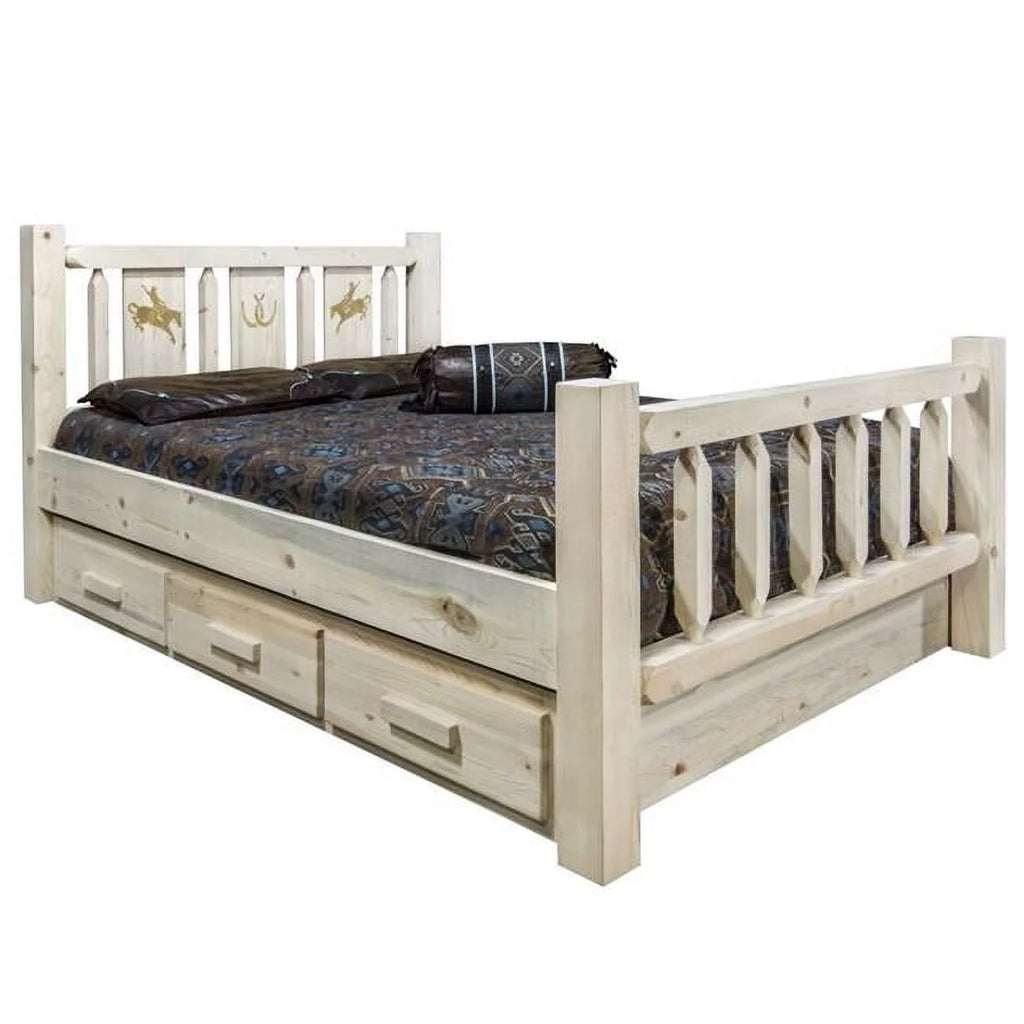 Solid Wood Twin Storage Bed F553