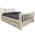 Solid Wood Twin Storage Bed F553
