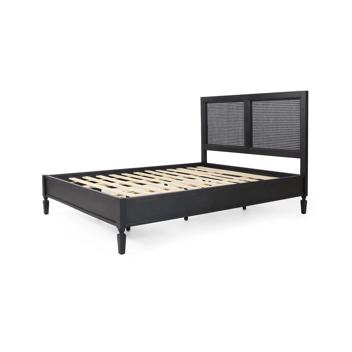 Acacia Wood and Rattan Queen Bed J194762