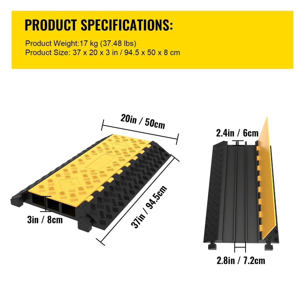 3-Channel Cable Protector Cover Heavy-Duty Z78251