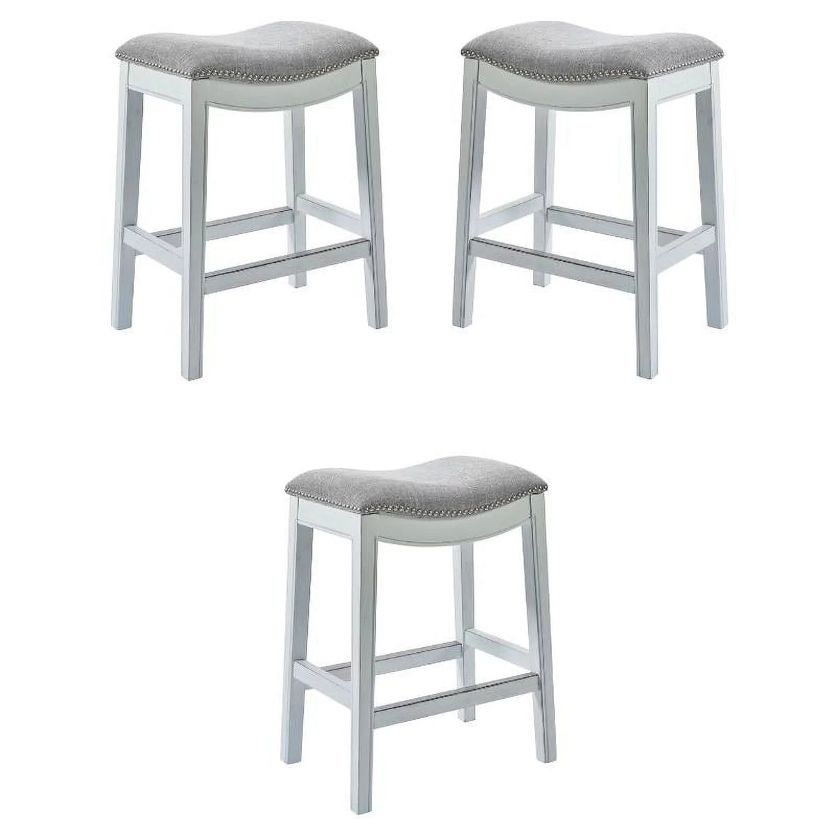 30" Wood Bar Height Stool Set of 3 U192