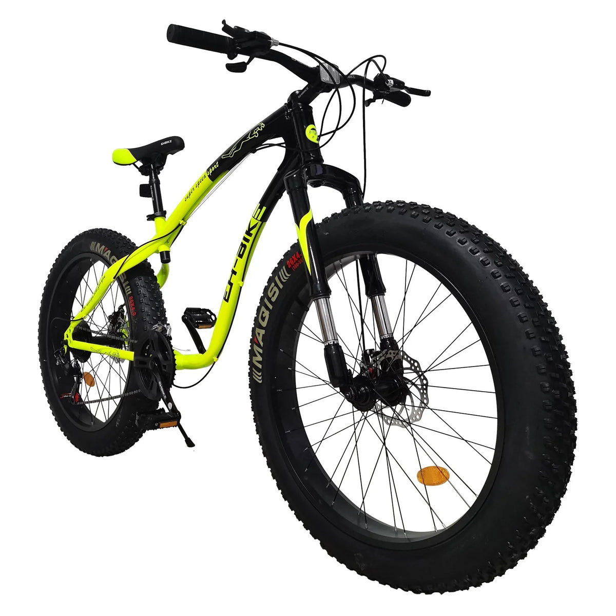 26-Inch Fat Tire Mountain Bike 7-Speed Steel Frame Black L634111