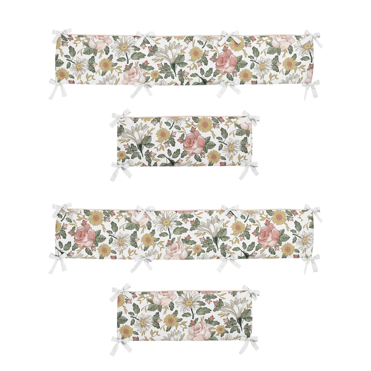 9 Pieces Blush Pink Baby Girl Nursery Crib Bedding Set with Bumper Q484779