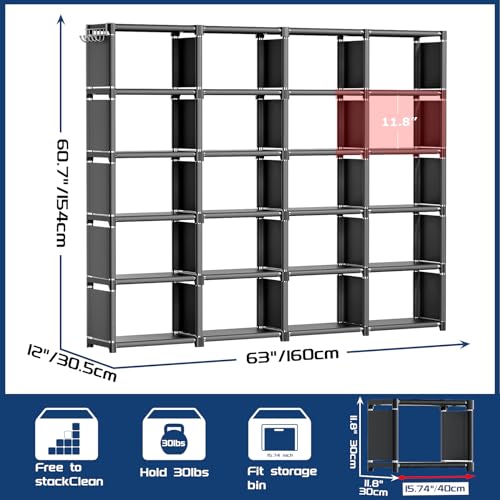 18 Cube Extra Large Black Bookcase P4984
