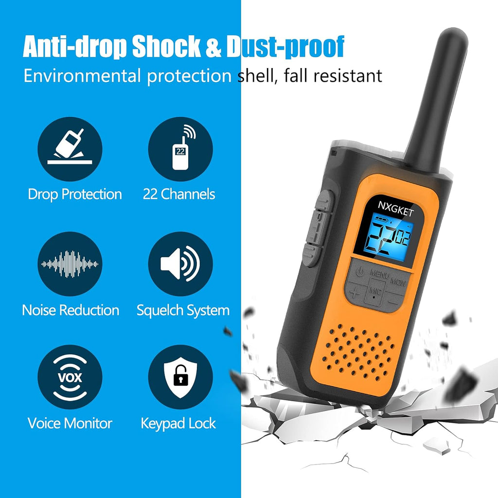 4 Pack Long Range Two-Way Radios Rechargeable Walkie Talkies U278