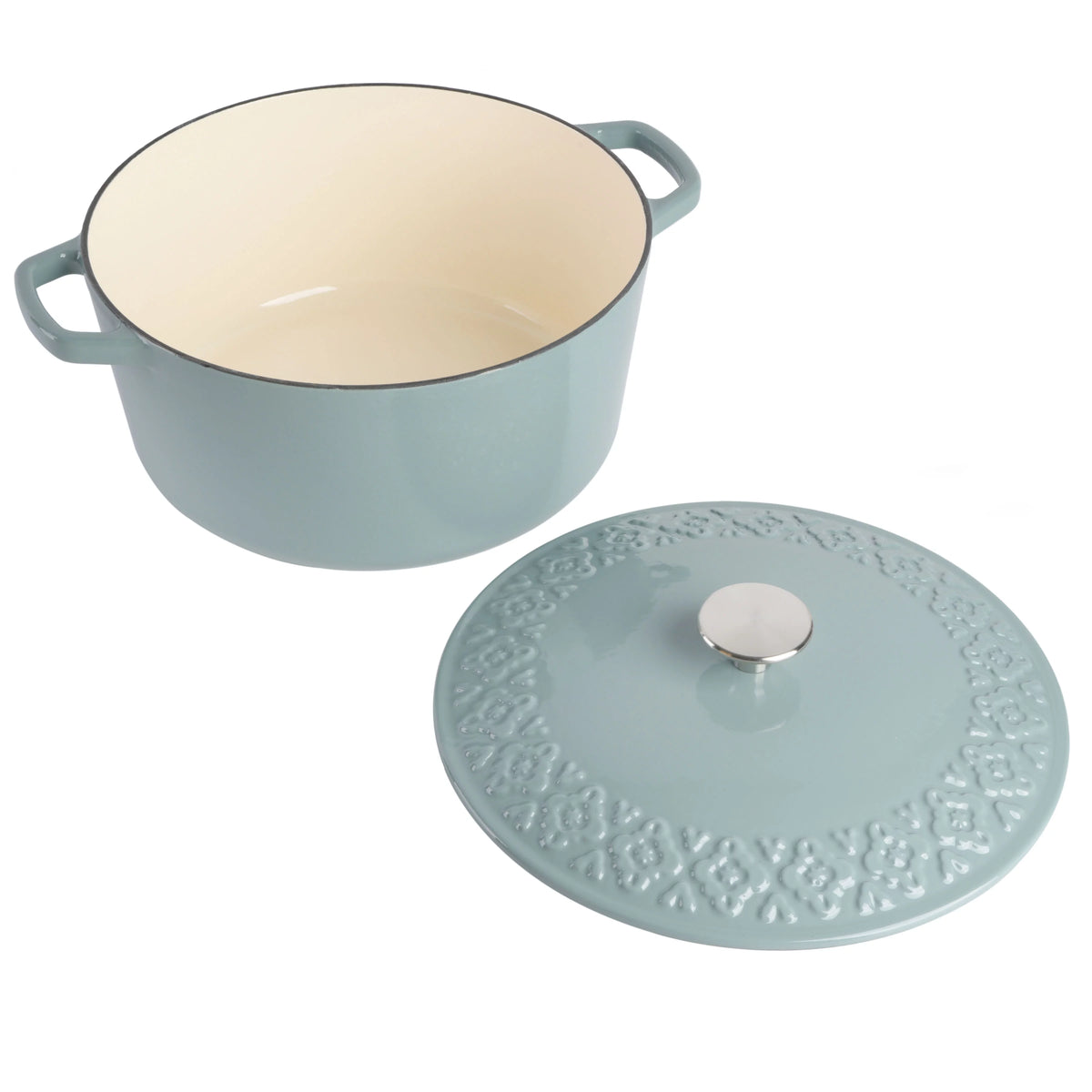 6-Quart Aqua Blue Cast Iron Dutch Oven V1325