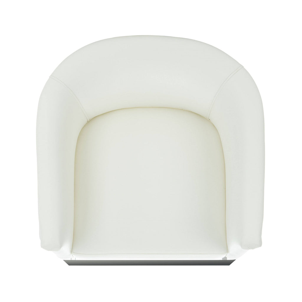 White Leather Bar Stool N5133