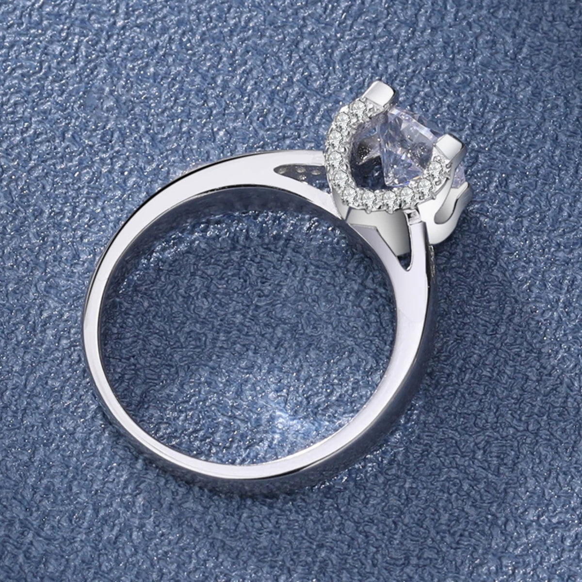 18K White Gold Moissanite Ring S925 Sterling Silver V578966