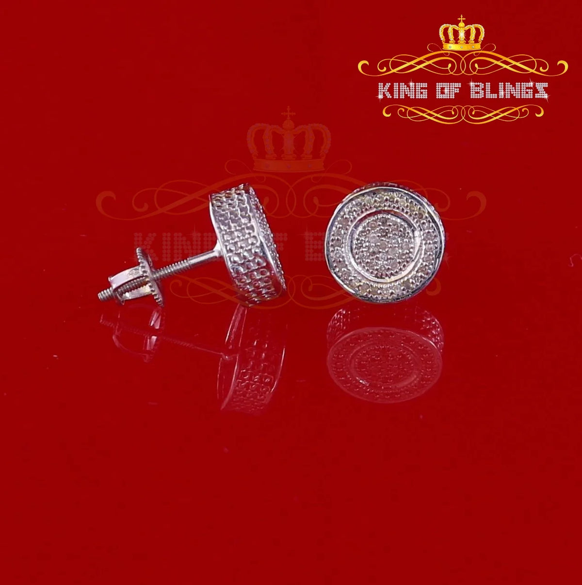 0.15ct Diamond 925 Sterling Silver Stud Earrings W582