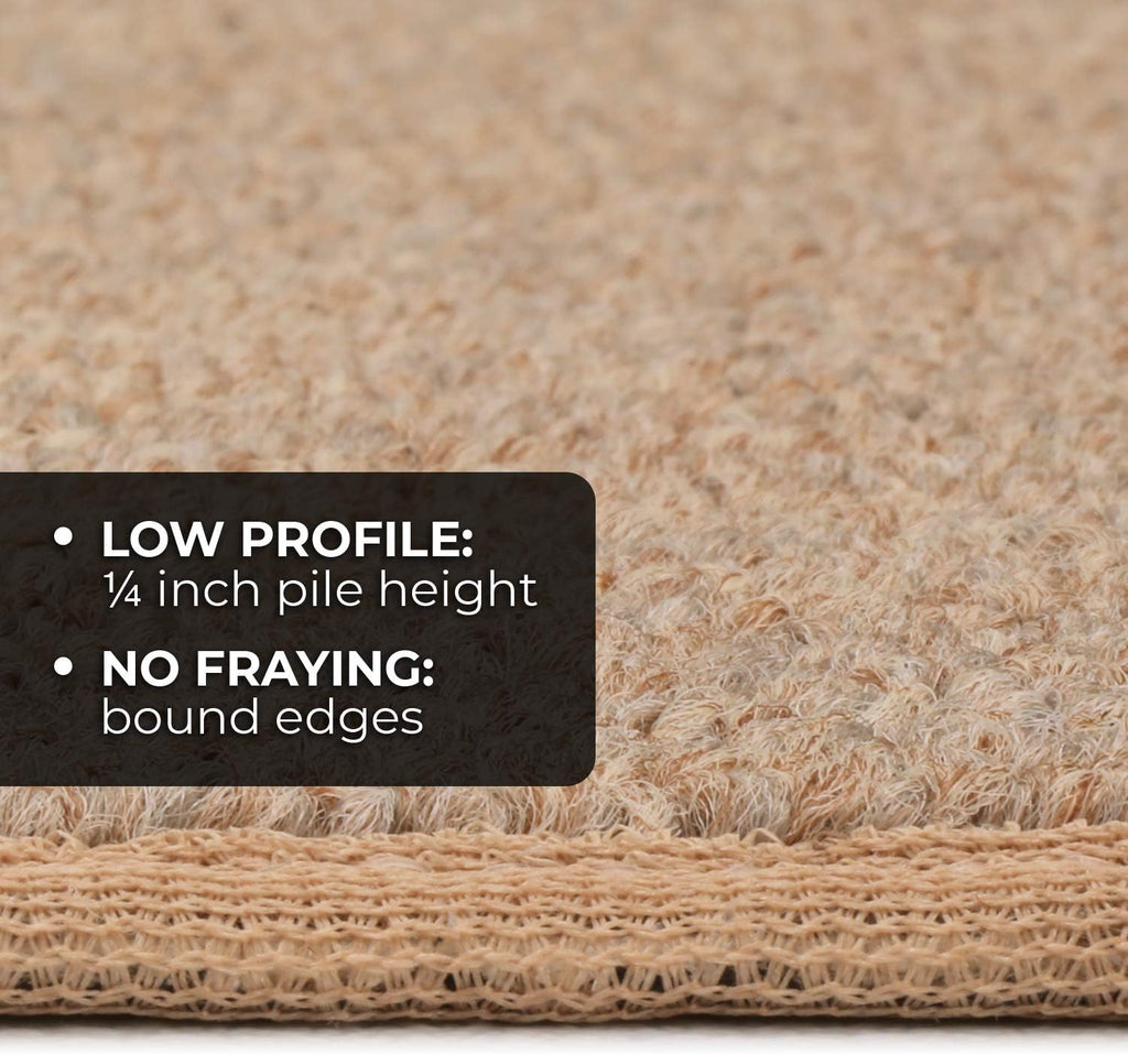 Skid-Resistant Carpet Runner Pebble Beige 12 Feet X 27 Inches R30154
