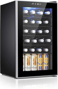 24 Bottle Wine Cooler Beverage Refrigerator Black V75401