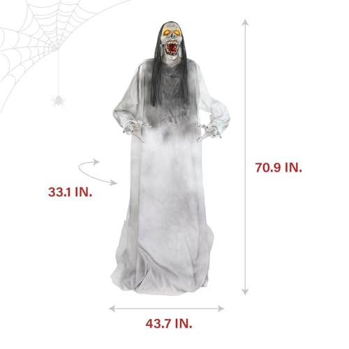 5.9 ft. Animatronic Halloween Prop with Motion-Activated Lights & Sound K8436