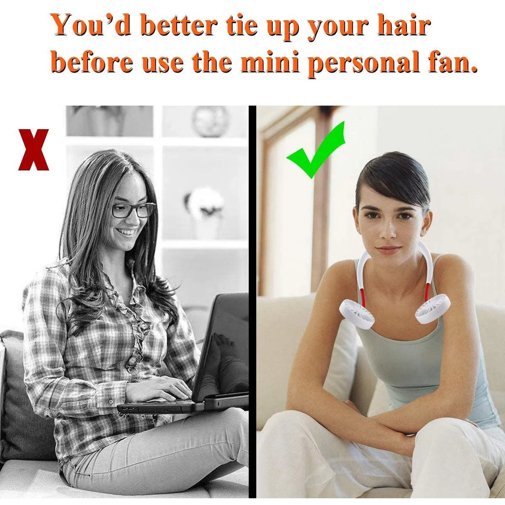 Portable Hands-free Neck Fan with 4 Speeds N59706
