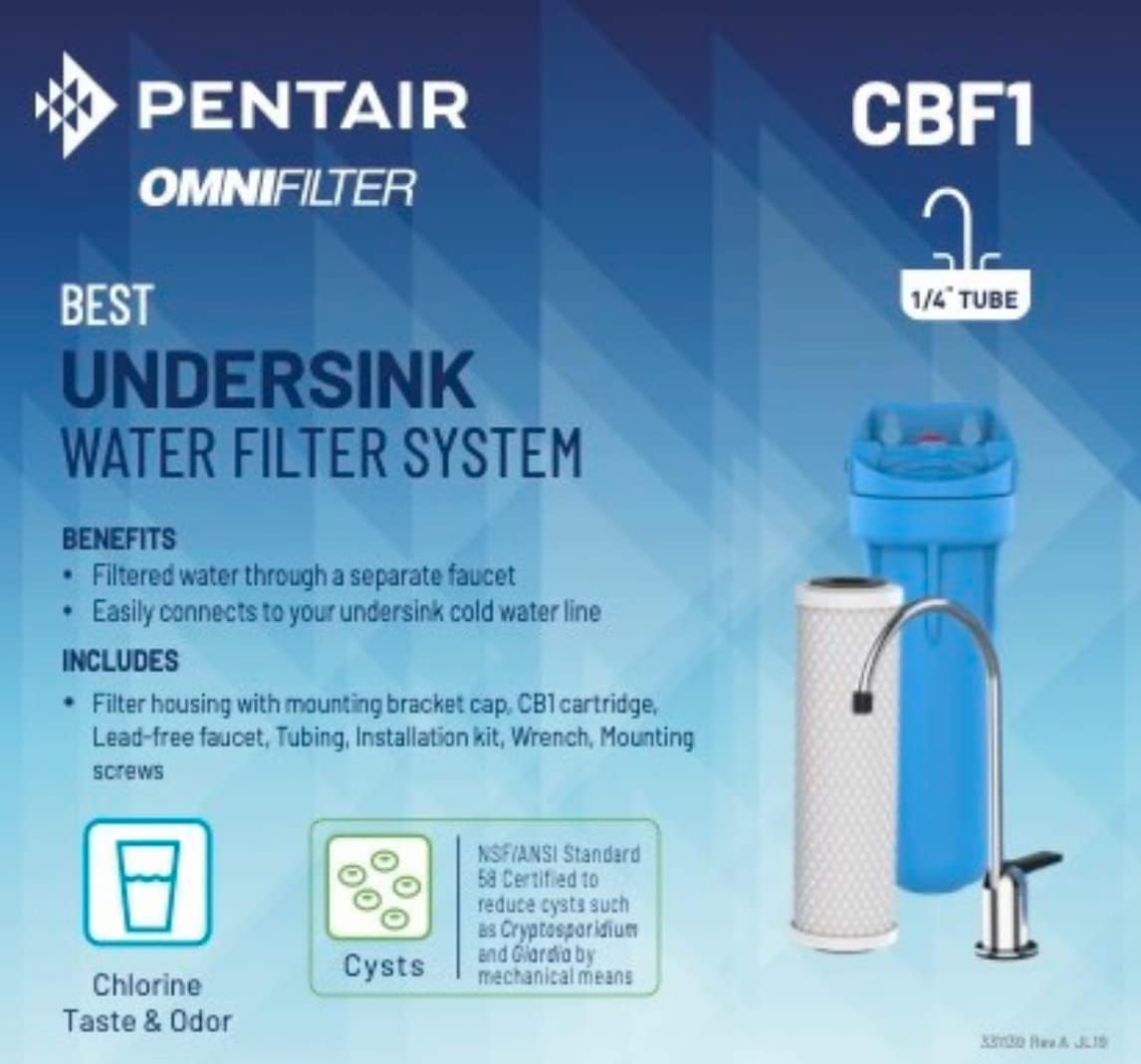 10 Single-Stage Under Sink Water Filtration System with Carbon Cartridge O135730