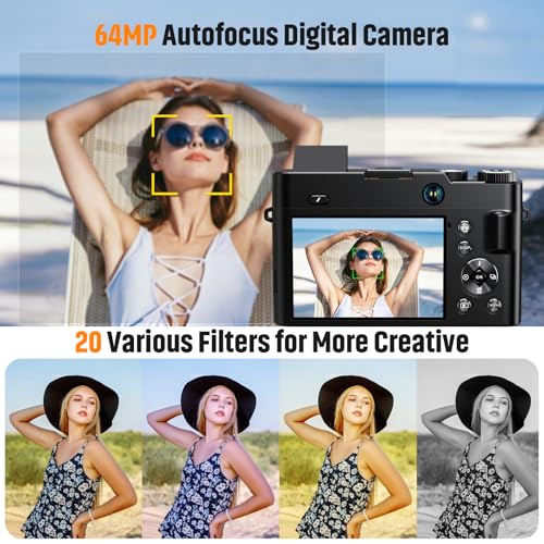 4K 64MP Compact Digital Camera with 16X Zoom X10972
