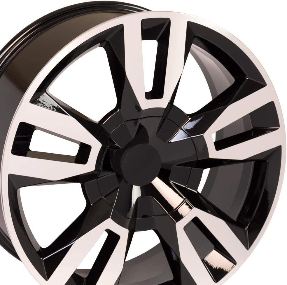 22x9 Black Machined Wheels E875584