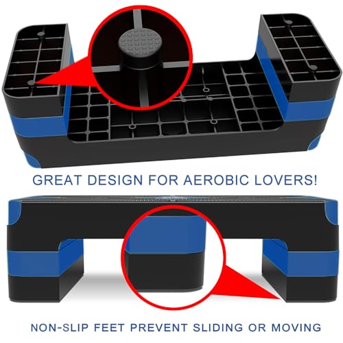 Adjustable Aerobic Step Platform with 4" 6" 8" Risers H5336
