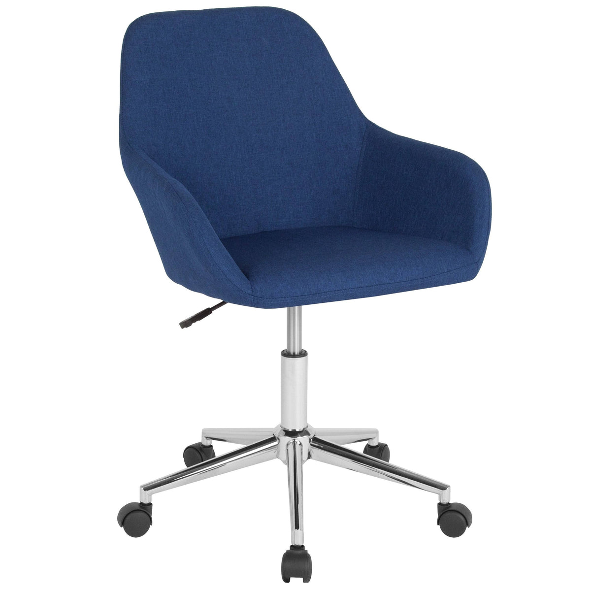 Blue Mid-Back Upholstered Swivel Chair K94150