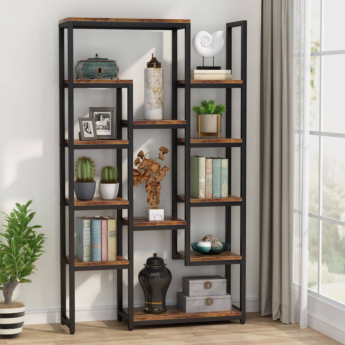6-Tier 70.9 inch Tall Bookshelf O83463