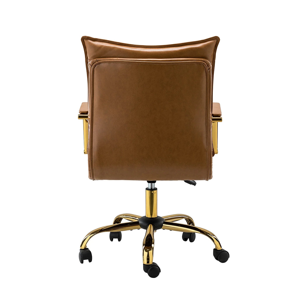 Vegan Leather Tufted Mid Back Task Chair P690668