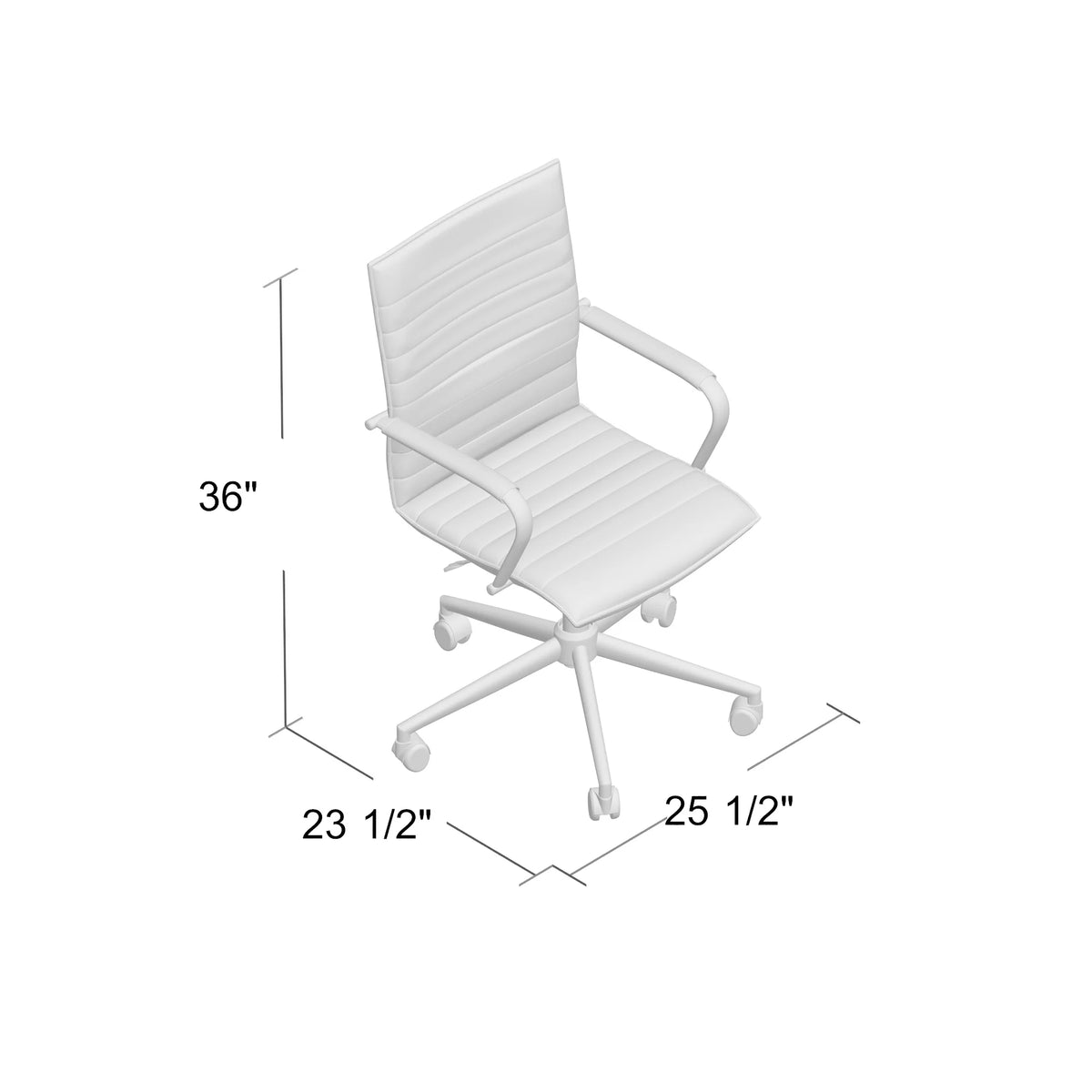 Gray Adjustable Mid-Back Office Chair X347