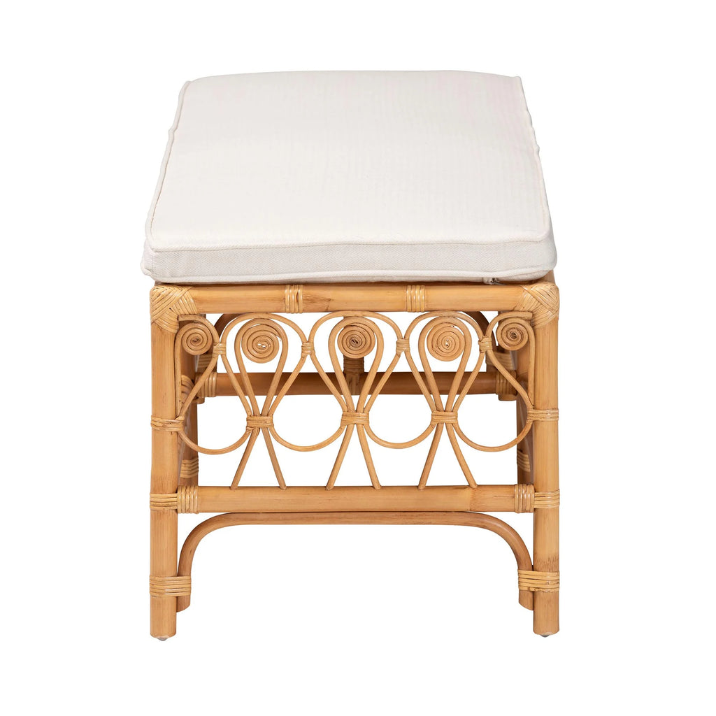 Natural Brown Rattan Bench R551395