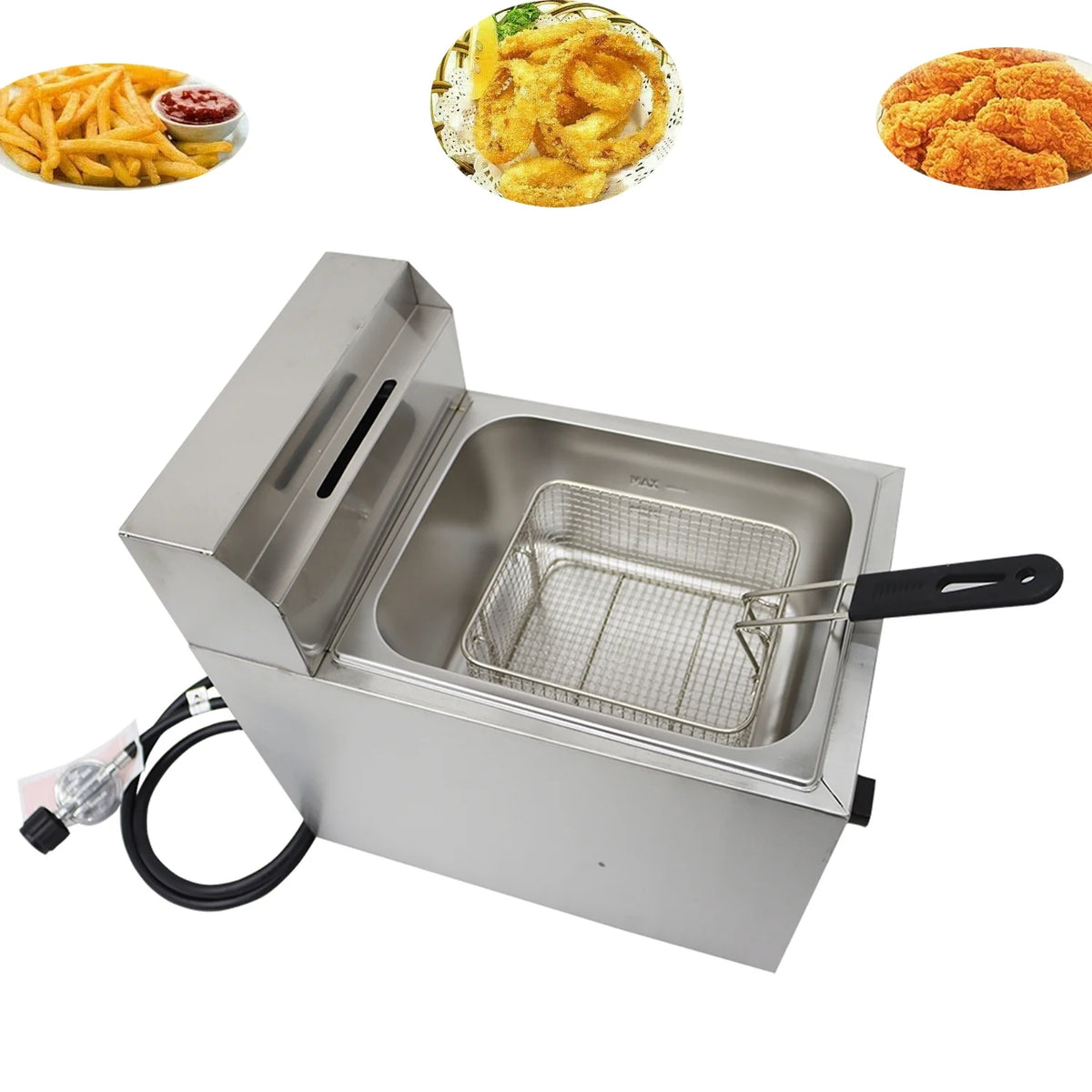 6L Commercial Gas Deep Fryer with Basket T535