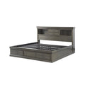 King Bed with Storage in Dark Gray R48442