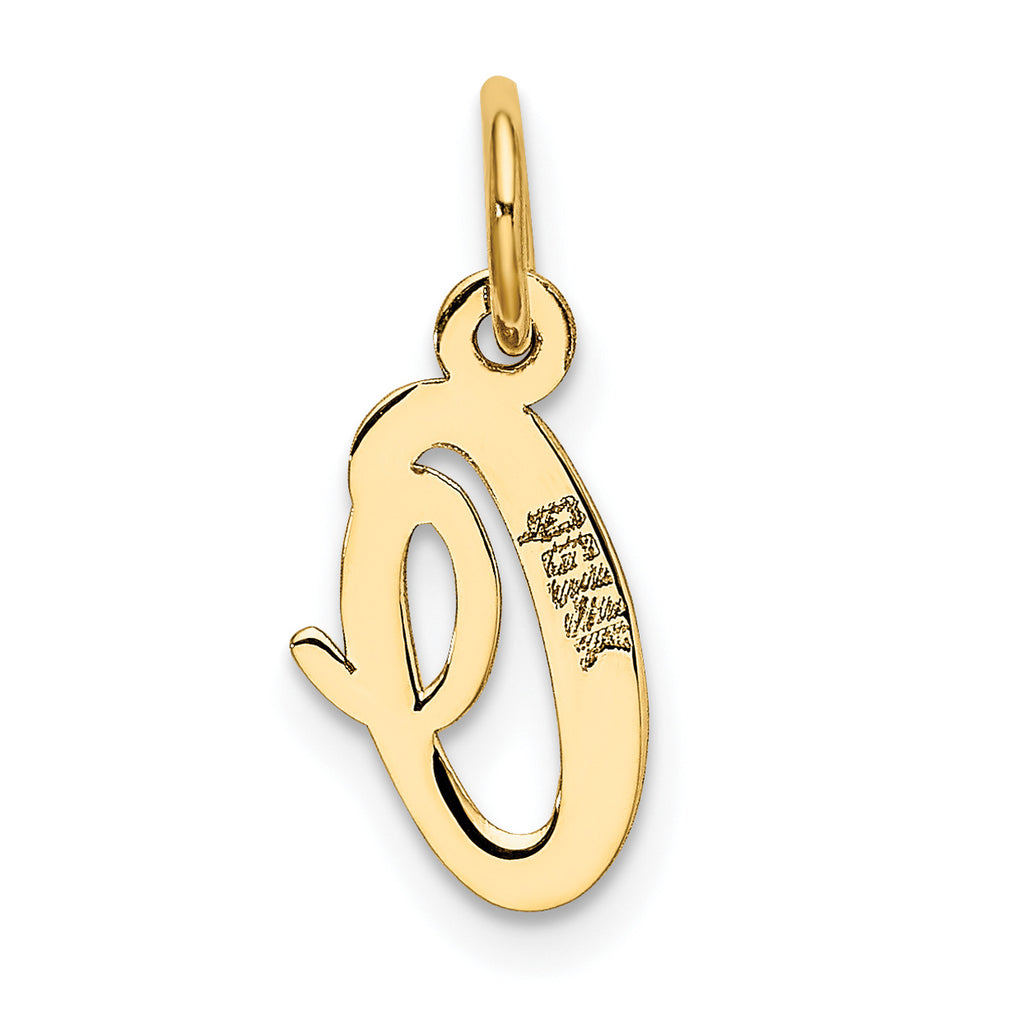 14K Yellow Gold Initial Pendant Charm V486