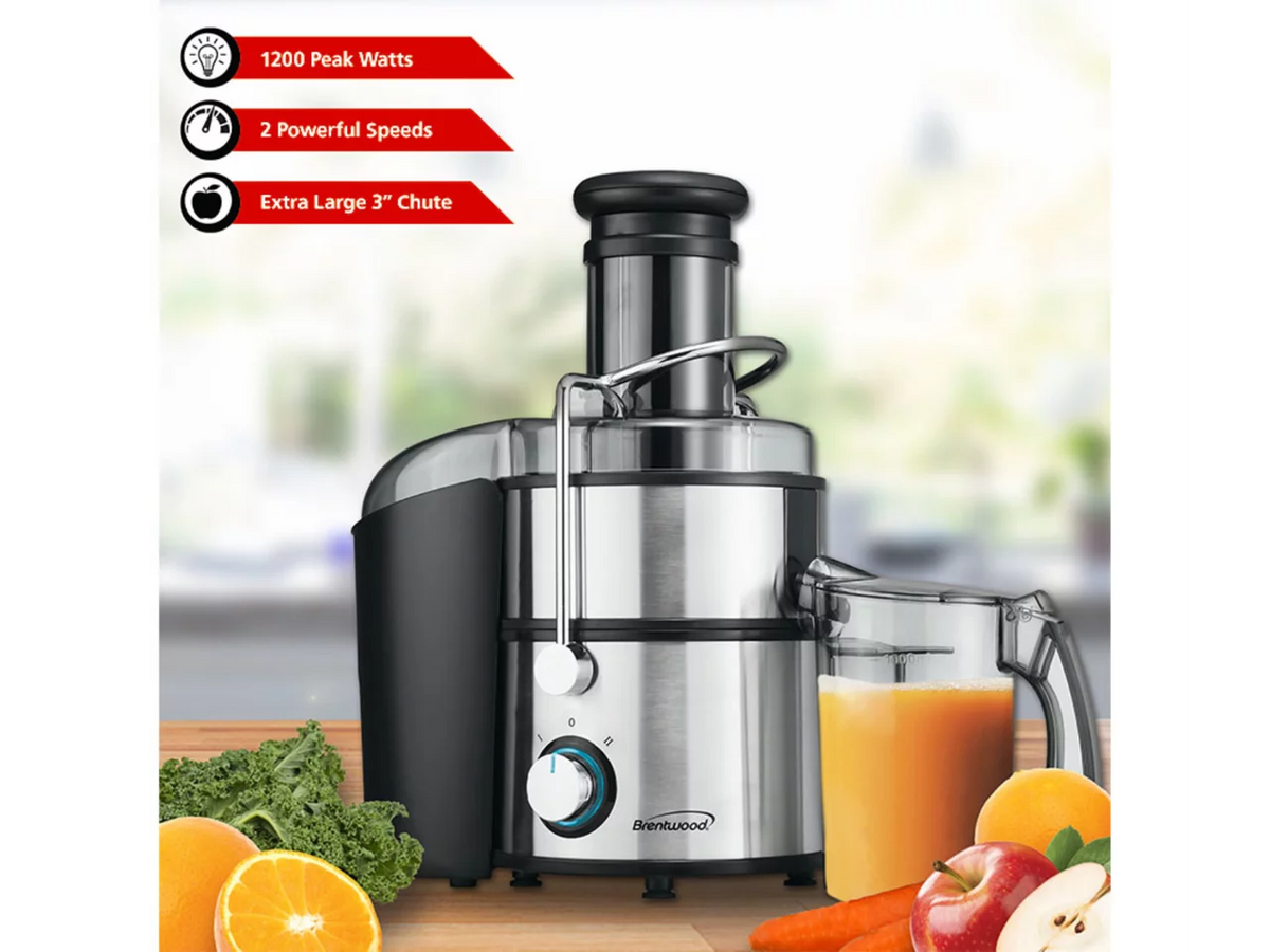 2-Speed 800Watt Stainless Steel Juice Extractor with Graduated Jar B71562