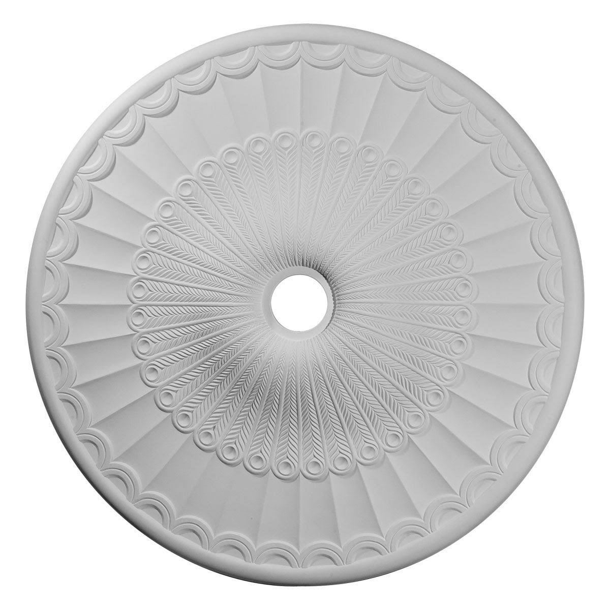 36 5/8x22OD x 3 5/8x22ID x 2 3/8x22P Ceiling Medallion, Hand-Painted Athenian Green F33244