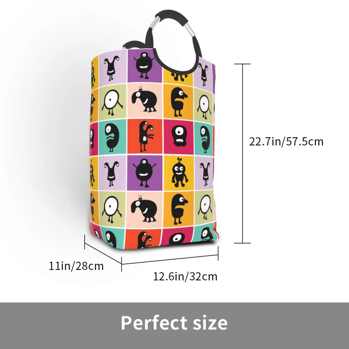 50L Rectangular Laundry Hamper with Aluminum Handles U5860
