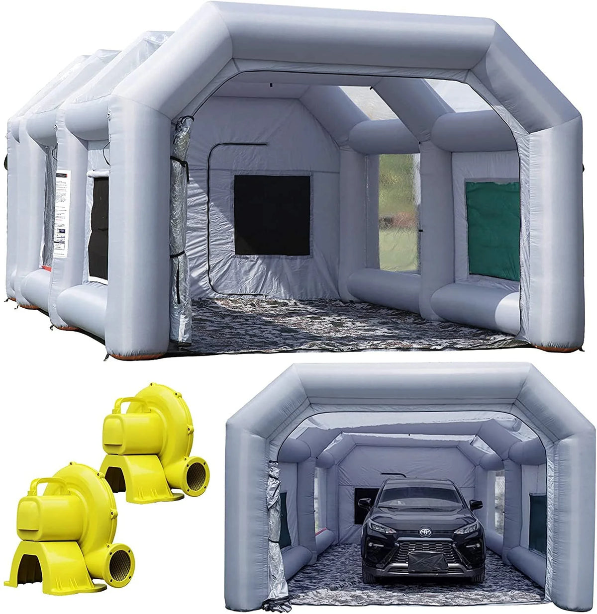26X15X10Ft Inflatable Paint Booth Tent with Air Filter System and Blower H823