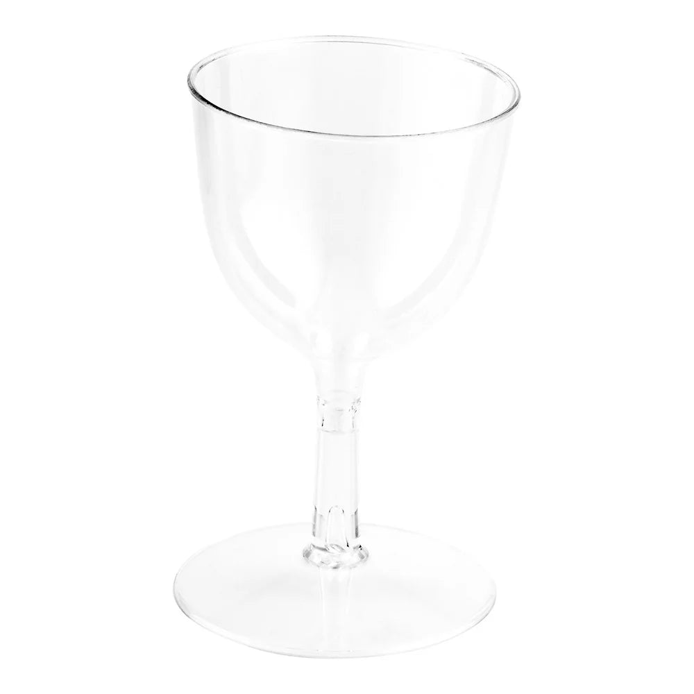 2 oz Clear Plastic Mini Wine Goblet 100 Count L559565