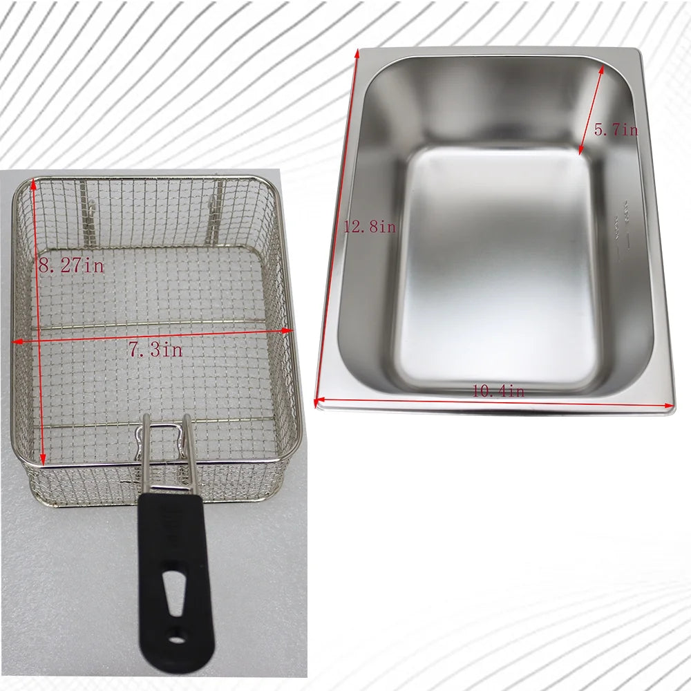 6L Commercial Gas Deep Fryer with Basket T535