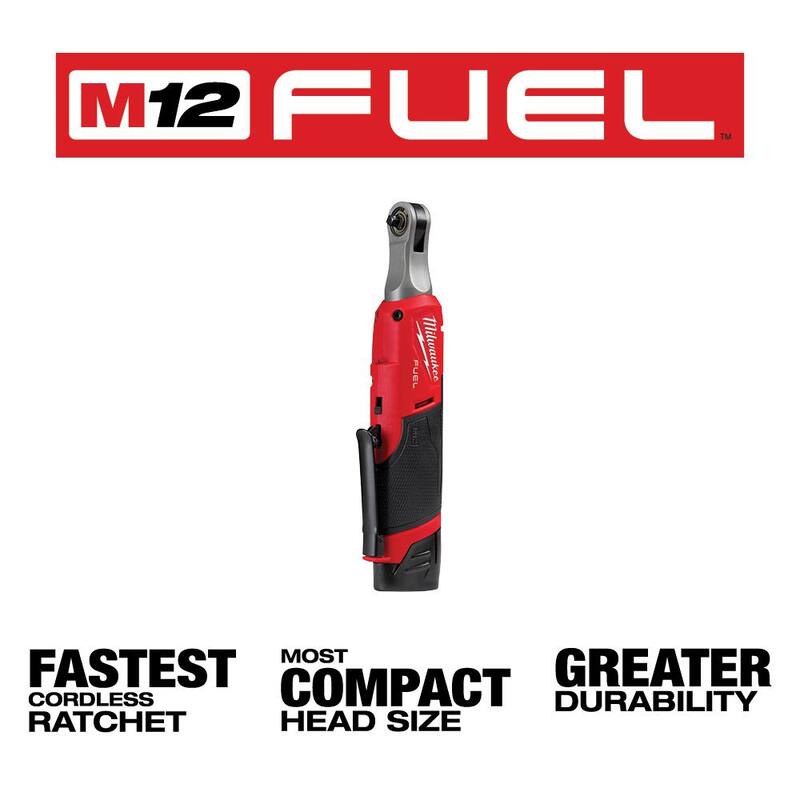 12V Lithium-Ion Brushless Cordless 1/4 in. Ratchet Kit with Batteries, Charger and Bag W177715