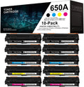 10 Pack Remanufactured Toner Cartridge for HP Color Enterprise CP5525n CP5525dn CP5525xh M750n M750dn M750xh B234086