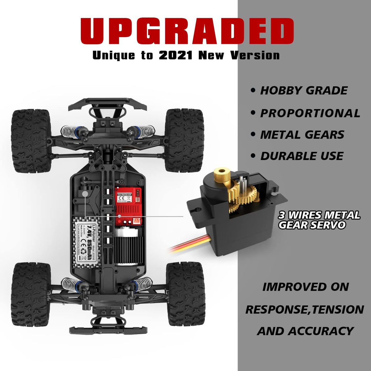 1:18 Scale 4X4 RC Monster Truck with 2 Batteries C9025