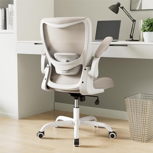 Khaki Ergonomic Mesh Office Chair with Lumbar Support J3166