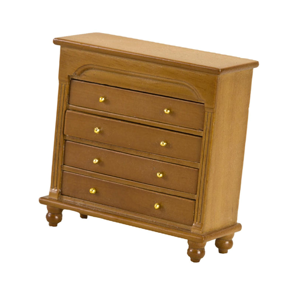 1/12 Scale Dollhouse Sideboard Miniature Cabinet Simulation Furniture Model walnut color D64621
