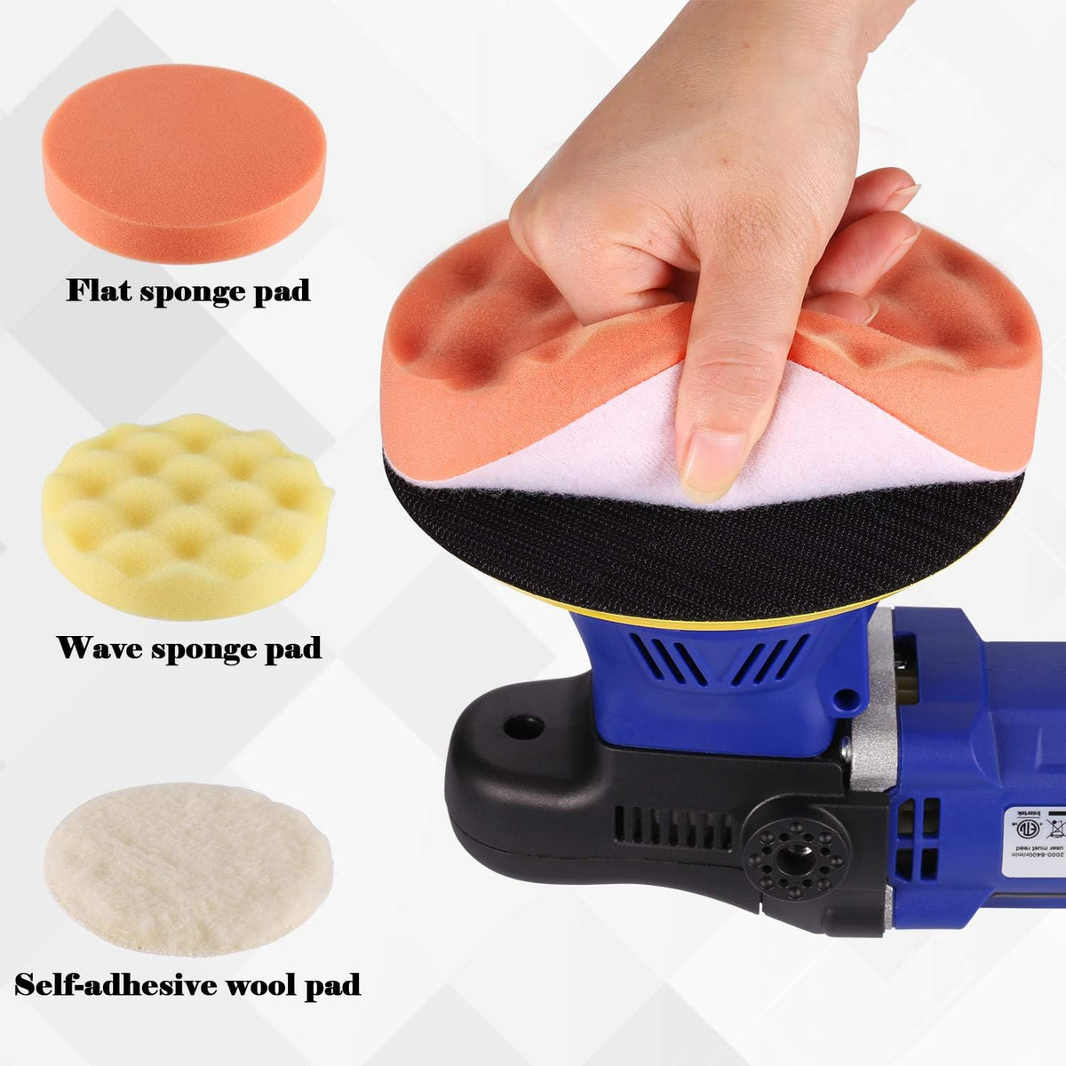 6 Inch Dual Action Car Buffer Polisher with Pads U41095