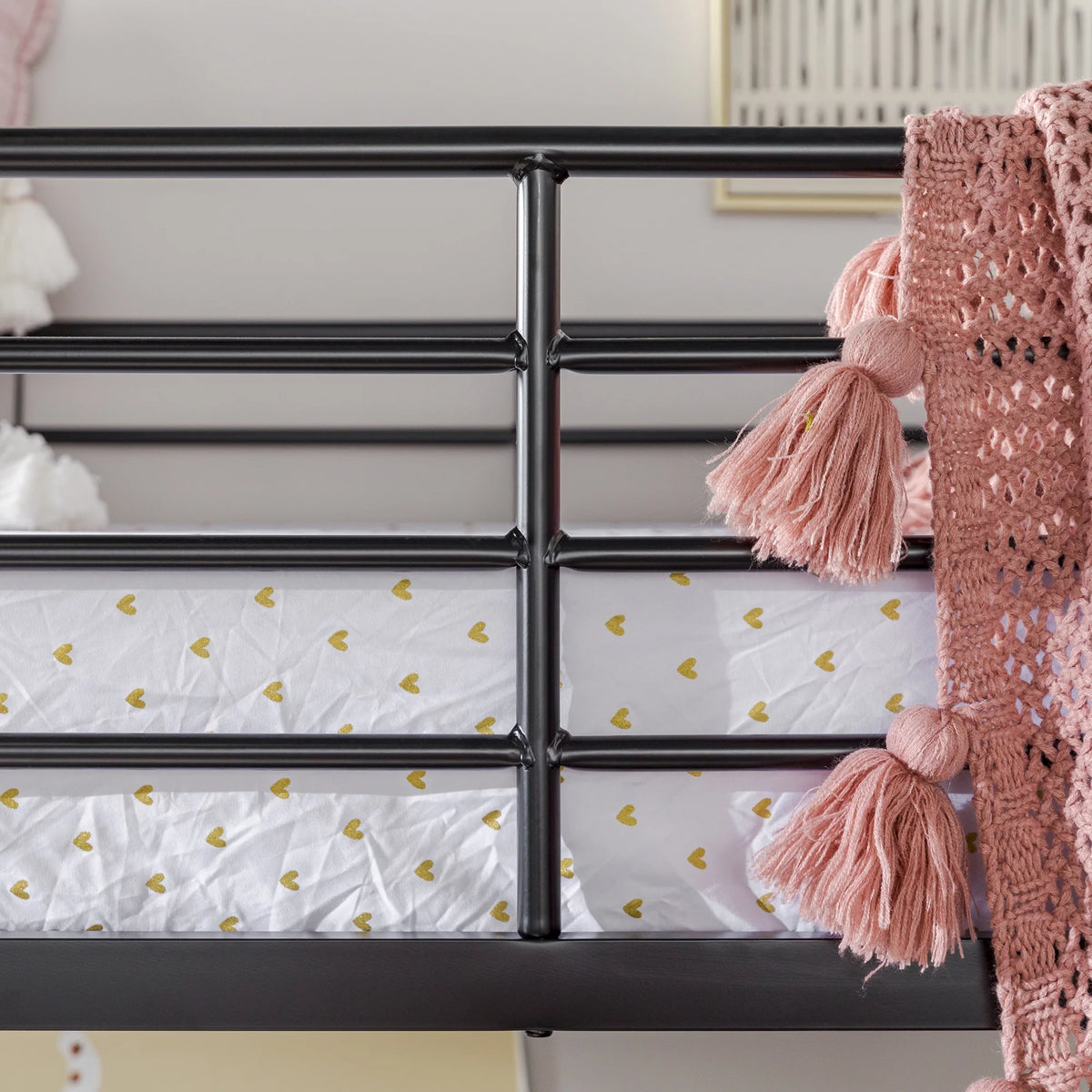 Black Twin Metal Loft Bed N3310
