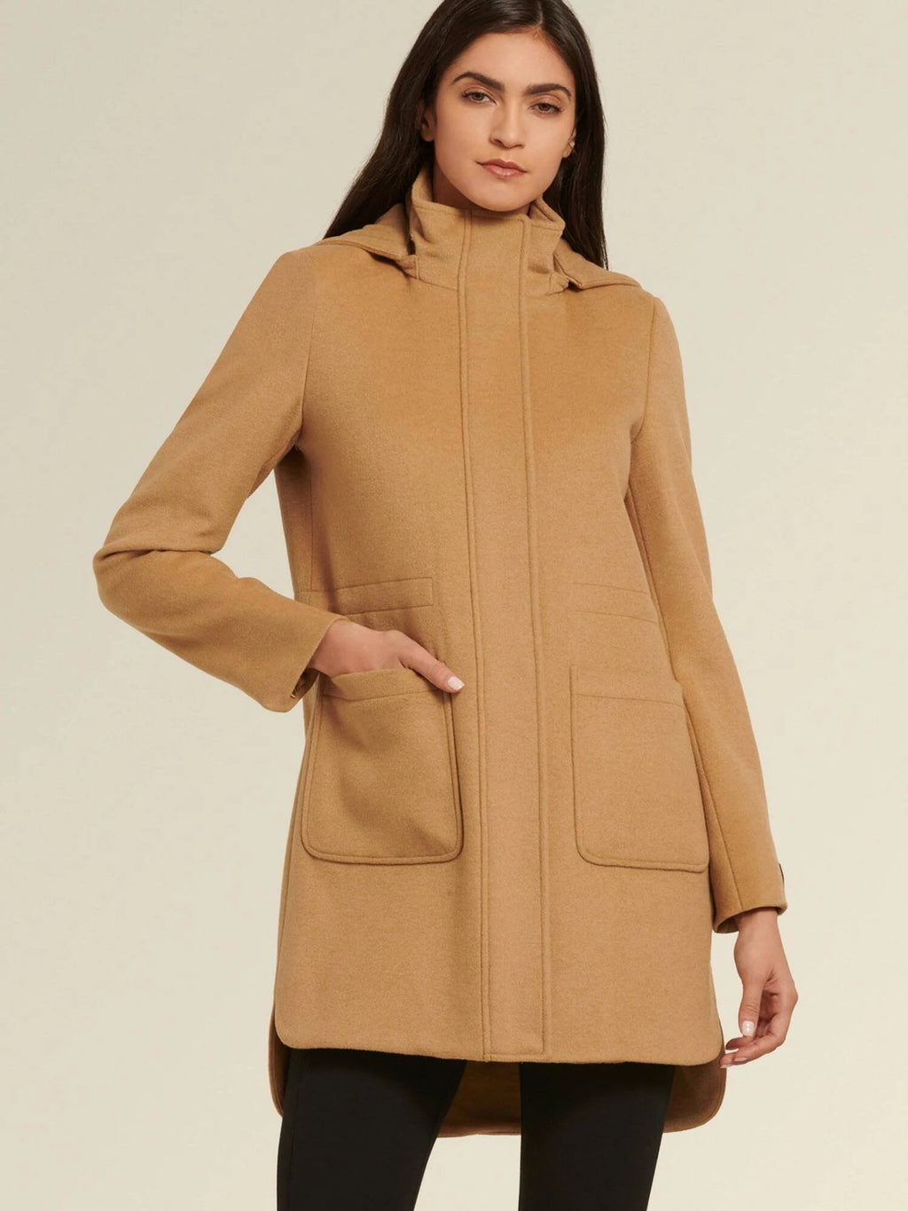 Hooded Wool Blend Coat G90402