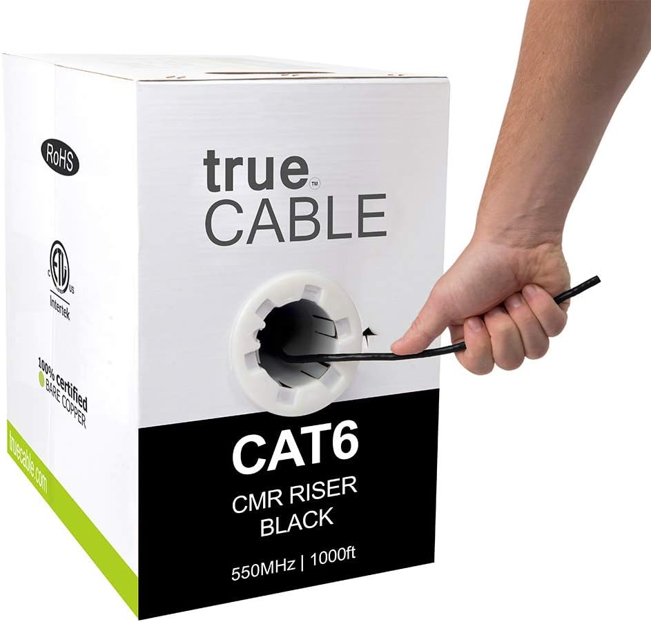 1000ft Yellow 23AWG 4 Pair Solid Bare Copper Bulk Ethernet Cable Y356
