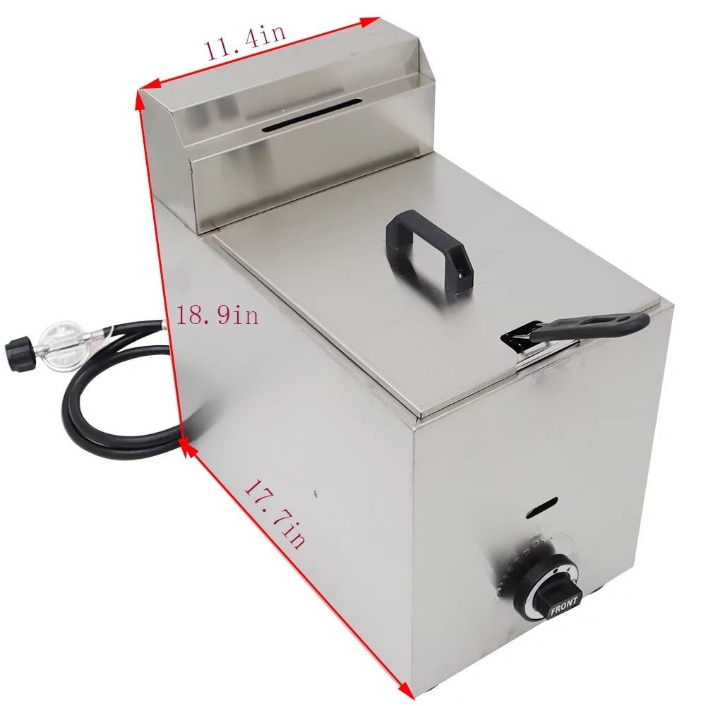 6L Commercial Gas Deep Fryer with Basket T535