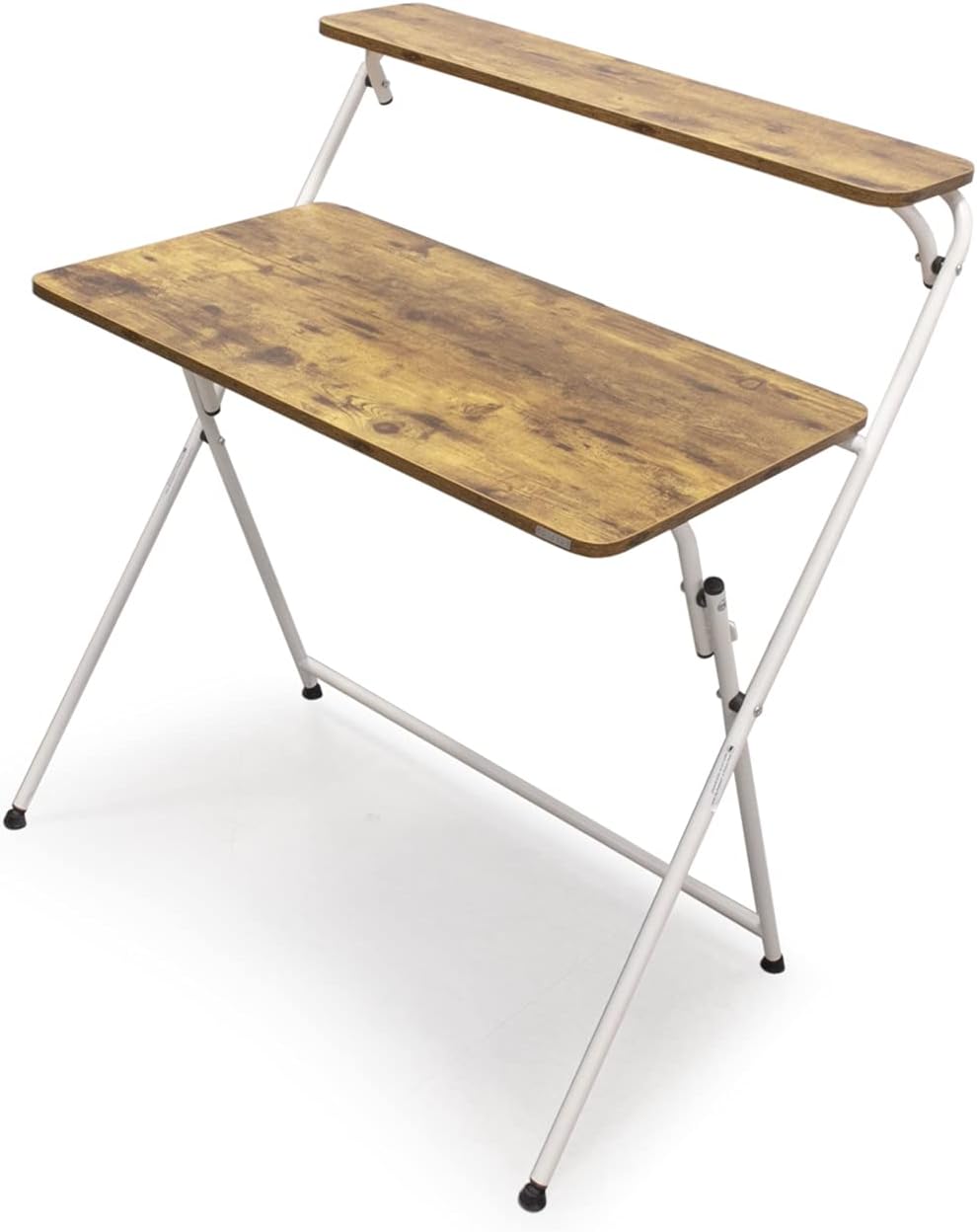 Oak/Black Folding Desk with Metal Frame, Pack of 2 L4213