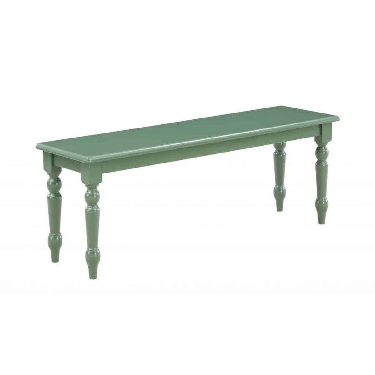 48 Inch Modern Wood Dining Bench with Turned Legs I371340