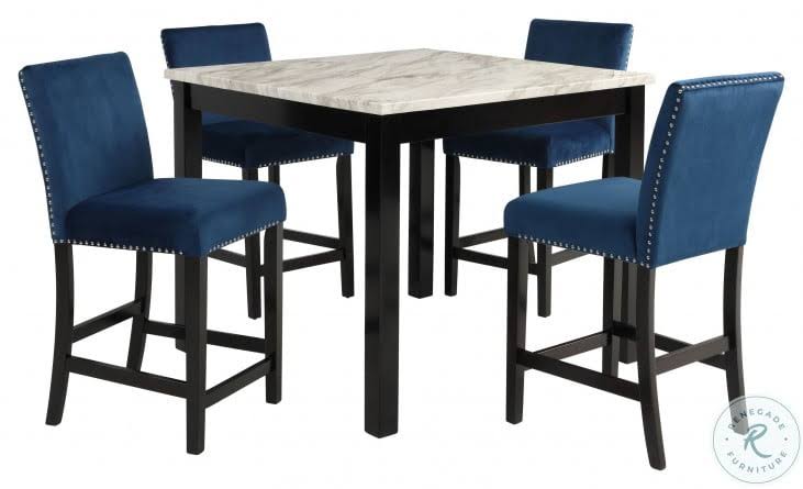 Celeste Blue Counter Height Chair Set of 2 P65994
